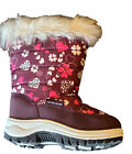 Adorababy Kids Girls Snow Boots Mid Calf Winter Fur Boots, Sz 7 Toddler
