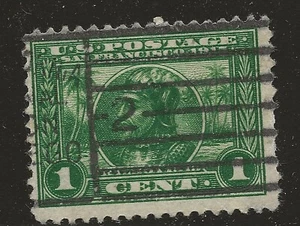 US Scott #397, Single 1913 Balboa 1c FVF Used - Picture 1 of 1