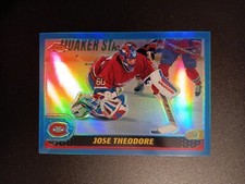 2001-02 Topps Chrome Refractors Jose Theodore #98 Montreal Canadiens Goalie