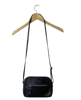 Bolso de Mano Bandolera LODIS Cuero Guijarro Charlotte Ajustable Correa Negra Inmaculada Foto 1 de 4