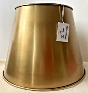 New Pottery Barn Tapered Metal Shade Brass 8.5" & 13" Diam/ 9.5" Tall PB 1933 - Picture 1 of 6