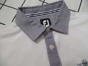 Footjoy Men's FJ Golf Polo Shirt WHITE Short Sleeve M THE QUARRY G.C. - Picture 1 of 12