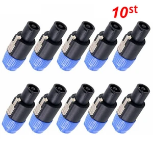 10x Speakon Lautsprecher Stecker 4-polig Schraubbar Boxen Speaker Kabelstecker~ - Bild 1 von 12