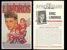 1992 ERIC LINDROS Canadian Olympic Team Sports Card News Jumbo Magazine Card 