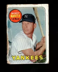29756* 1969 Topps # 500 Mickey Mantle - Picture 1 of 2