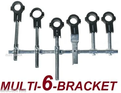 6 PC MAGIC MULTI-BRACKET LNB HOLDER ADAPTER SATELLITE FTA HD 118 33 36 39 DISH - Image 1 of 2