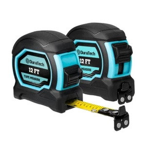 DURATECH 2PC Magnetic Tape Measure 12FT Fractions 1/8 Retractable Measuring Tape - Picture 1 of 10