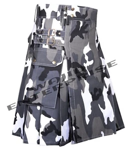 Scottish Handmade Modern Kilt Urban Camo Utility Kilt Sondergröße Kilt für Herren - Bild 1 von 5