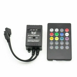 Musik Controller 20 Tasten IR Fernbedienung Sound Sensor für 5050 3528 5630 RGB LED Streifen - Bild 1 von 4