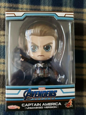 Genuino Hot Toys Cosbaby Figura de Juguete Capitán América Desenmascarado Marvel Avengers Foto 1 de 4