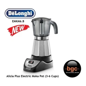Delonghi Alicia Plus Elektrische Mokkakanne Kaffeemaschine (3-6 Tassen) EMKM6.B - Bild 1 von 2