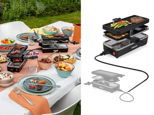 Mini - XXL Raclette Dispositivo para 2-4-6-8 Ampliable hasta 10 Personas, Raclet Grill - Imagen 1 de 13