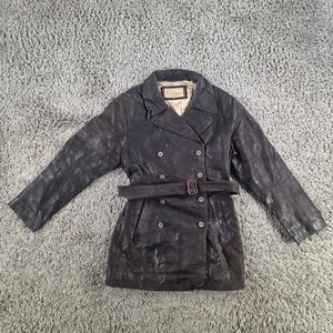 Redskins Jacket Womens Medium Brown Leather Vintage Military - Picture 1 of 9