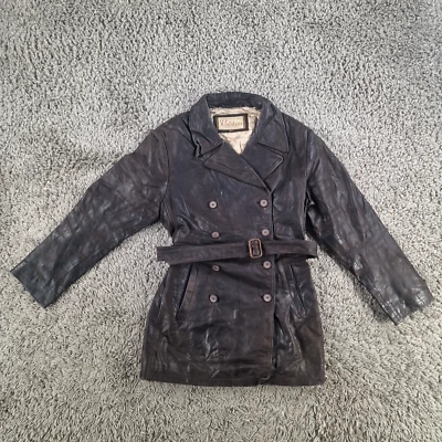 Redskins Jacket Womens Medium Brown Leather Vintage Military - Image 1 of 4