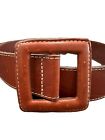 Talbots Italian Saddle Leather Belt Medium Womens Brown