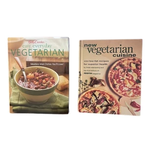 NEW VEGETARIAN CUISINE (1994) & EASY EVERYDAY VEGETARIAN (2006)  2 Book Lot - Picture 1 of 5