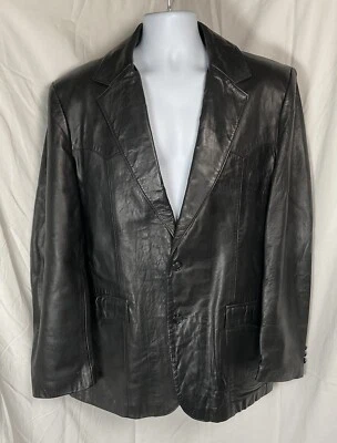 Chaqueta occidental de cuero Scully vintage años 80 talla 48 Foto 1 de 4