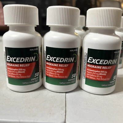 Excedrin Migraine (3) Pain Relief Caplets for Migraine Relief 50 Ct Ea Exp 3/27 - Image 1 of 3