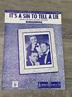 1952 It's A Sin To Tell A Lie Vintage Sheet Music