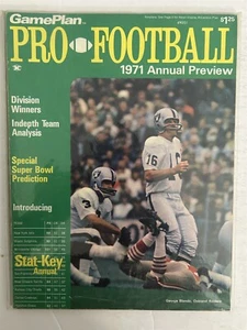 1971 PRO FOOTBALL Oakland raiders GEORGE BLANDA Schedules Team PREVIEWS Lamonica - Picture 1 of 1