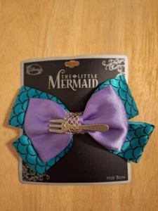 Disney's The Little Mermaid aqua/purple w/dinglehopper hair bow clip NEW - Picture 1 of 2