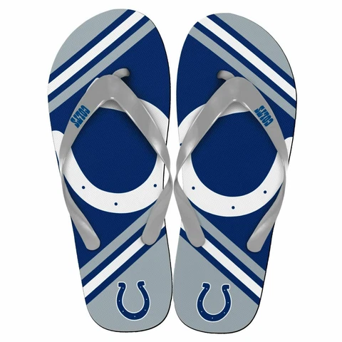 Indianapolis Colts NFL Unisex Large Logo Flip Flops ~ New with Tags Cover