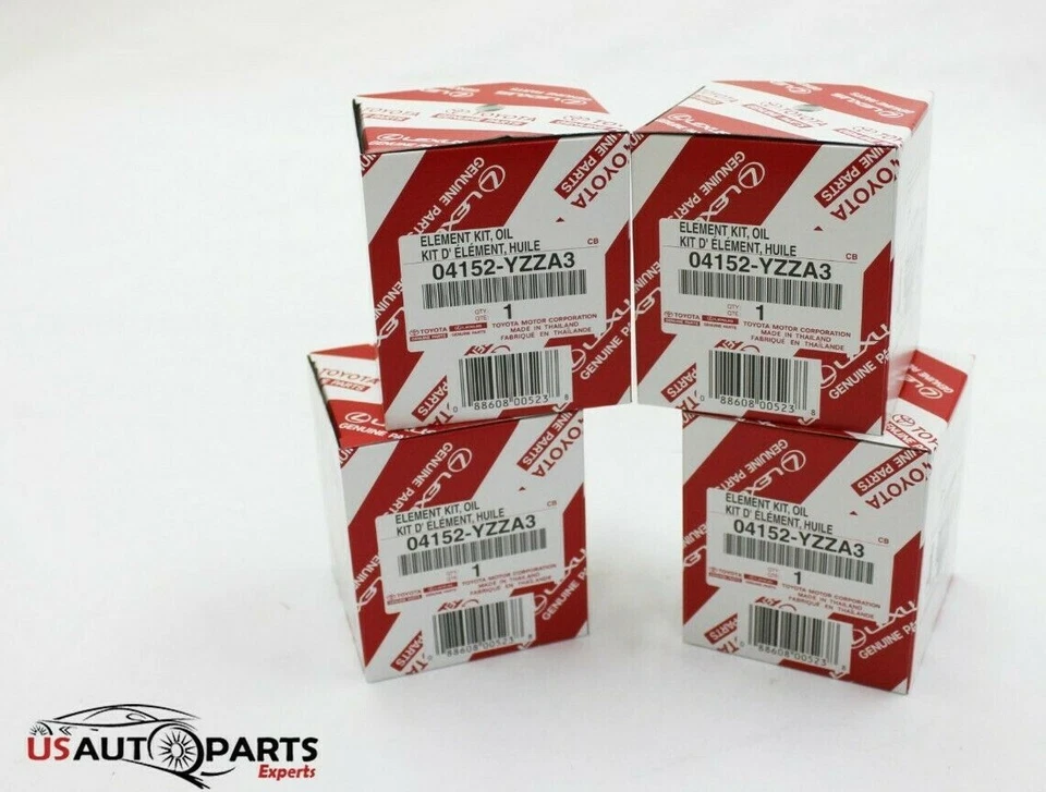SET OF 4 - GENUINE LEXUS TOYOTA - OEM CARTRIDGE OIL FILTER - 04152-YZZA3 - NEW  - Image 1 of 2