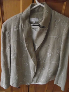joyce ridings linen jacket size 14 - Picture 1 of 4