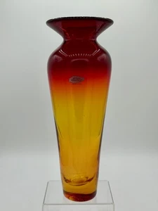 Blenko Glas Vase 8310S in Mandarine 10" Shepherd Design - Top Zustand  - Bild 1 von 9
