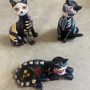 Fur-Ever Serenity  3 SUGAR SKULL  CAT ‘S COLLECTION by BLAKE JENSEN, COA - Picture 1 of 18
