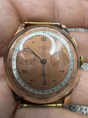 ChronoSuisse 18k ROSE GOLD  Chrono 1957 . Large 38mm . Manual Landeron. - Image 1 of 4