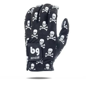 Black Skull and Crossbones Mesh Golf Glove - Picture 1 of 2