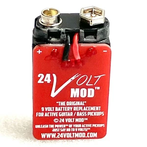 Red 24 Volt Mod™ The Original For EMG Active Guitar Bass Pickup 24V Mod - Picture 1 of 9