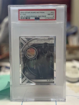 2022 TOPPS STAR WARS MASTERWORK K-2SO PROP RELIC REBEL BASE RADAR SCREEN PSA 8 - Image 1 of 2