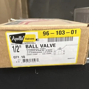 NEW! APOLLO 9610301 96-100 96-100 UNI-BODY BALL VALVE, 1/2 IN NOMINAL!! - Picture 1 of 2
