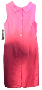 Donna Morgan linen blend pink 8 dress NWT - Picture 1 of 6
