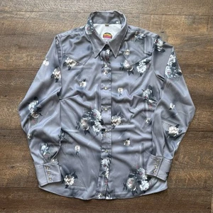 Vintage 1970's Mens 16/38 (M) Miller Western Indie Floral Pearl Snap Shirt - Picture 1 of 9