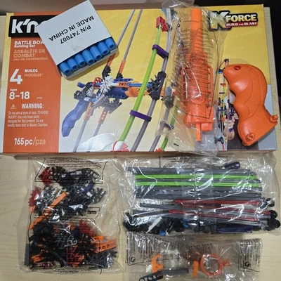 K'NEX Cyber X K Force Battle Bow Build & Blast Set 15247 Darts READ PARTS ONLY - Image 1 of 4