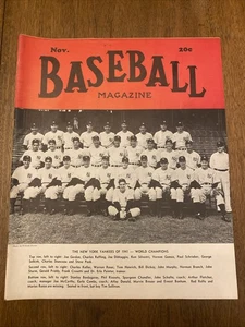 Baseball Magazin November 1941 Weltmeister New York Yankees Joe DiMaggio - Bild 1 von 24