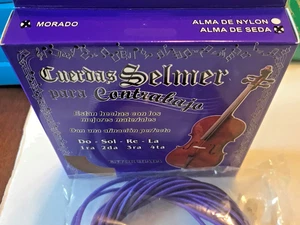 Cuerdas Para Contrabajo Marca Selmer ( Morado) Entorchada - Picture 1 of 4