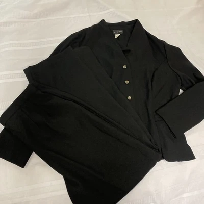 Винтажный женский черный брючный костюм Virgo полиэстер размер США 14 - Изображение 1 из 4