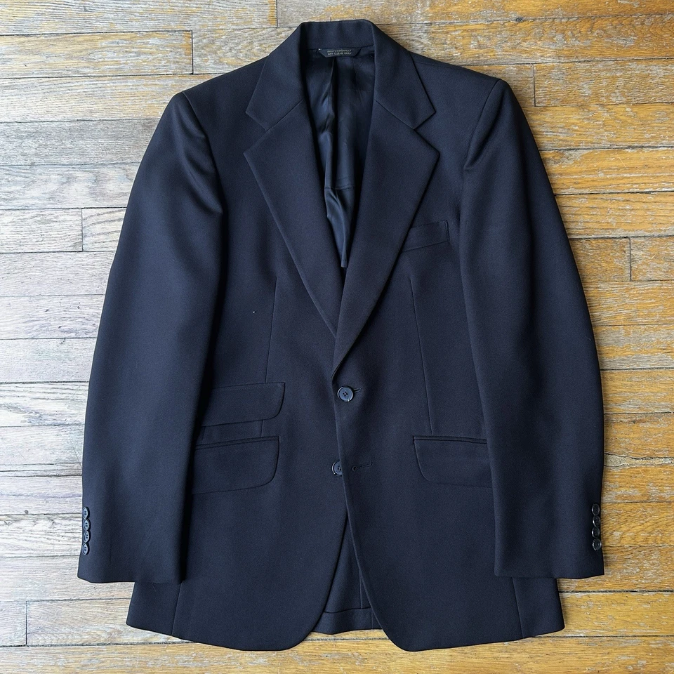 De Colección Años 60 Fioravanti Abrigo Deportivo Traje Chaqueta Mod Boleto Bolsillo Unión EE. UU. Negro 39 Foto 1 de 4