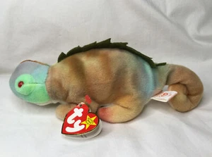 TY Beanie Baby Original August 12 1997 Iggy Iguana Tie Dye - Picture 1 of 9