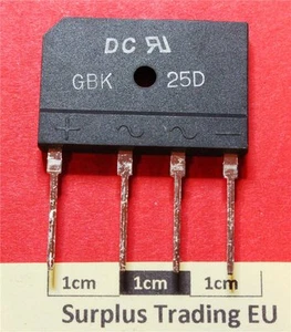 DC Components GBK25D Bridge Rectifier 25A 200V SIL - Picture 1 of 1