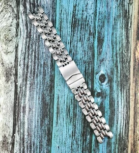 Hadley-Roma Stainless Steel Shiny / Brushed Watch Bracelet MB5686W Fits Fossil - Picture 1 of 11