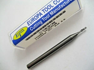 1mm CARBIDE BALL NOSED SLOT DRILL MILL 2 FLUTED EUROPA TOOL 3133030100 P71 - Picture 1 of 6