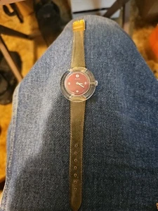 Vintage Lucerne Armbanduhr rund Lucite - Bild 1 von 6