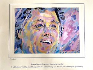 Kunstdruck Einweihung 1993. Bill Clinton nummerierter Kunstdruck 270/2000 signiert. - Bild 1 von 8
