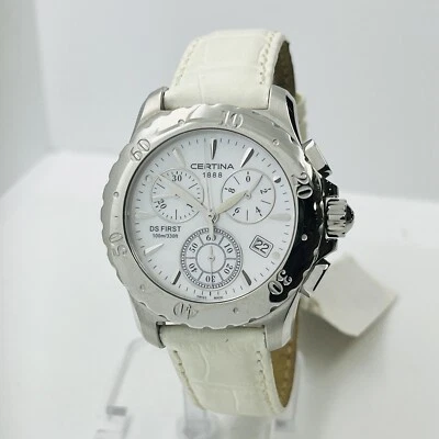 Reloj Certina DS First para mujer blanco cronógrafo acero cristal zafiro 35 mm Foto 1 de 4