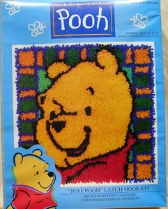 "Just Pooh" Latch Hook Kit Winnie the Pooh 13 x 13" Art No. WP0006 New & Sealed - Picture 1 of 3
